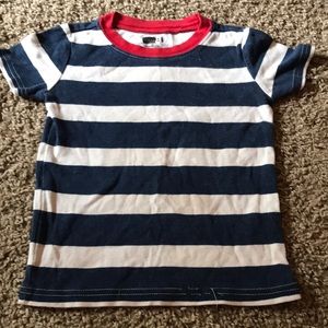 Crazy 8 Short Sleeve Blue and White Striped Boys Tee